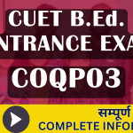 CUET B.Ed COQP03